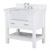 Charlotte 36-inch Bathroom Vanity (Quartz/White): Includes a White Quartz Countertop  White Cabinet with Soft Close Drawers  and White Ceramic Farmhouse Apron Sink - B074JFZB67